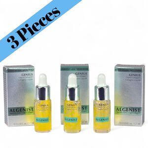 3X Algenist Genius Liquid Collagen Alguronic Acid + Vegan Collagen 3 X 0.13fl oz